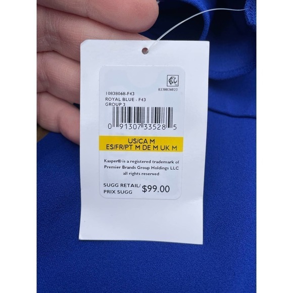 Kasper Women's Flutter-Sleeve Sheath Dress size M royal blue - Picture 12 of 12